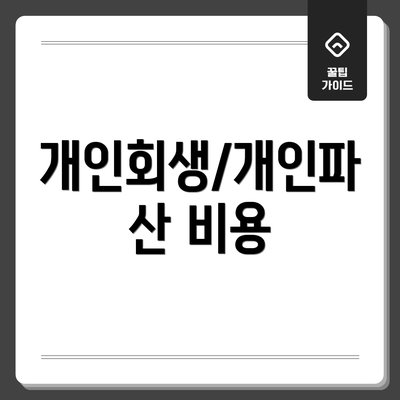 개인회생/개인파산 비용