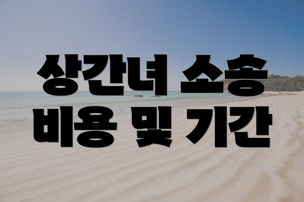 상간녀 소송 비용 및 기간