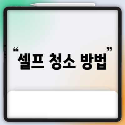 셀프 청소 방법