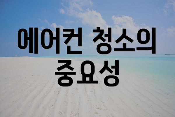 에어컨 청소의 중요성