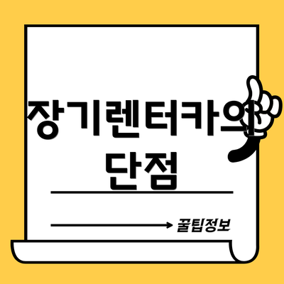 장기렌터카의 단점