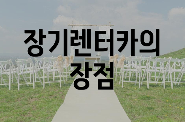 장기렌터카의 장점