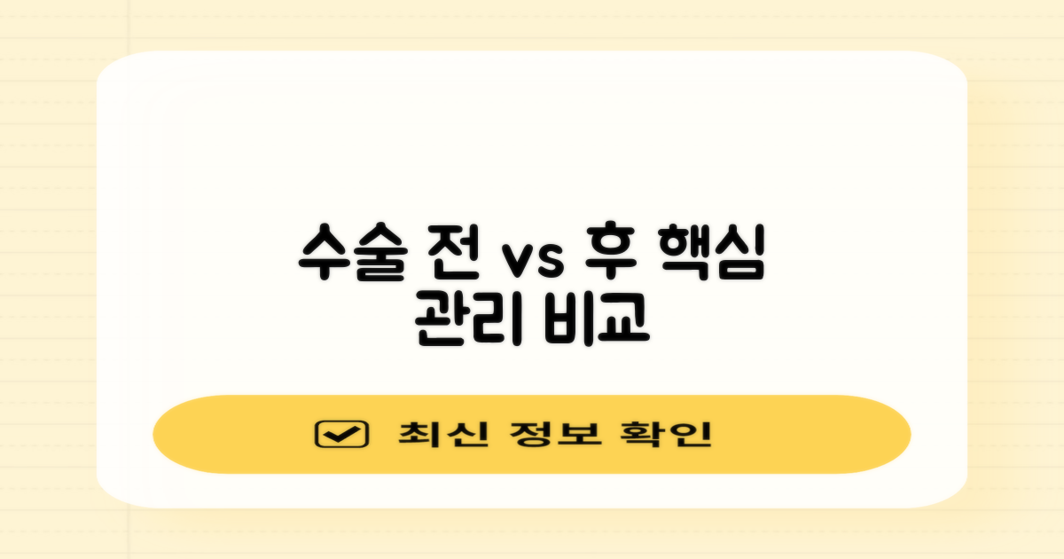 수술 전후 관리 비교