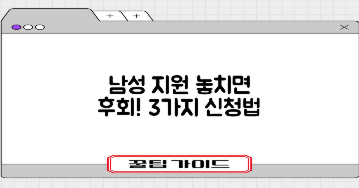 남성 지원 3가지 신청법