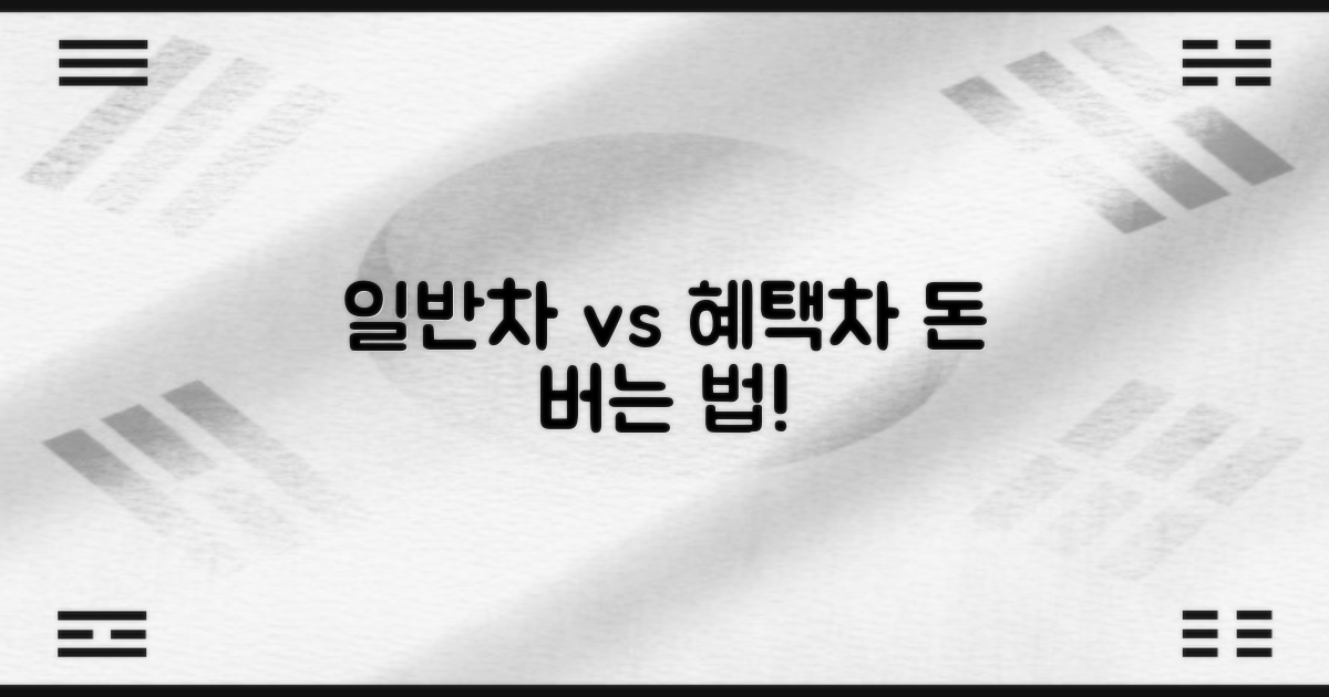 일반차 vs 혜택차량 비교