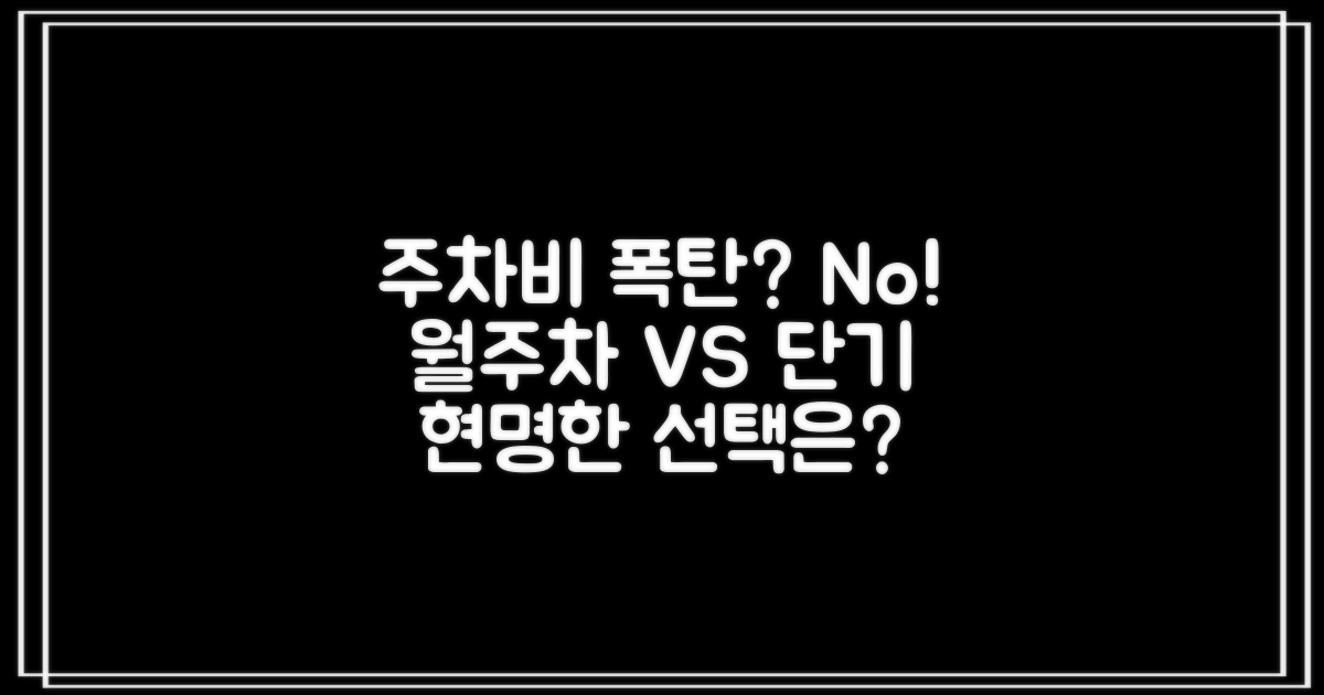 월주차 vs 단기 이용 최적화