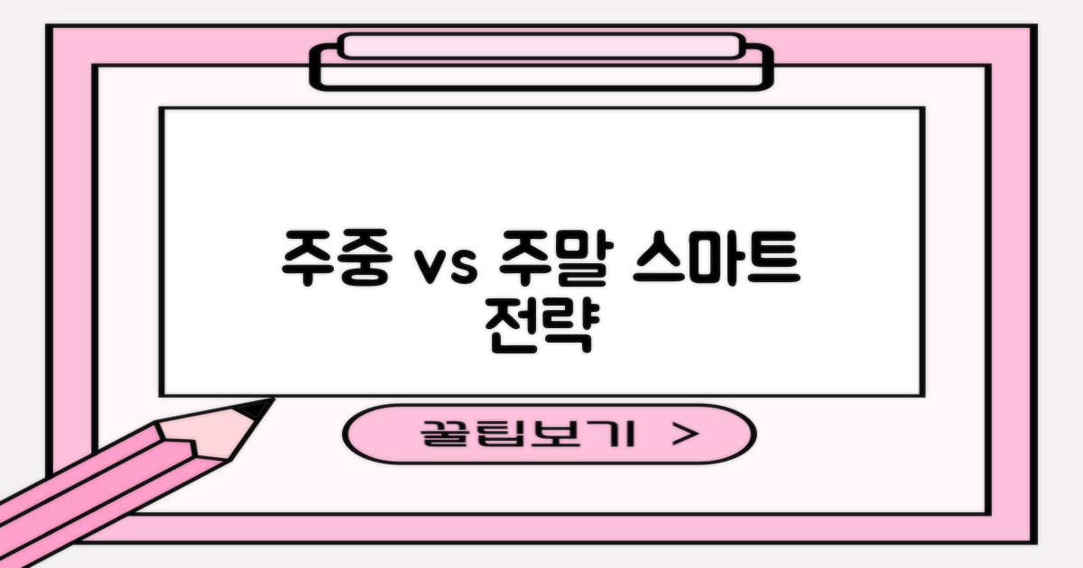 주중 vs 주말 이용 전략