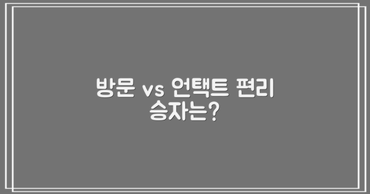 방문 vs 비대면 편리성