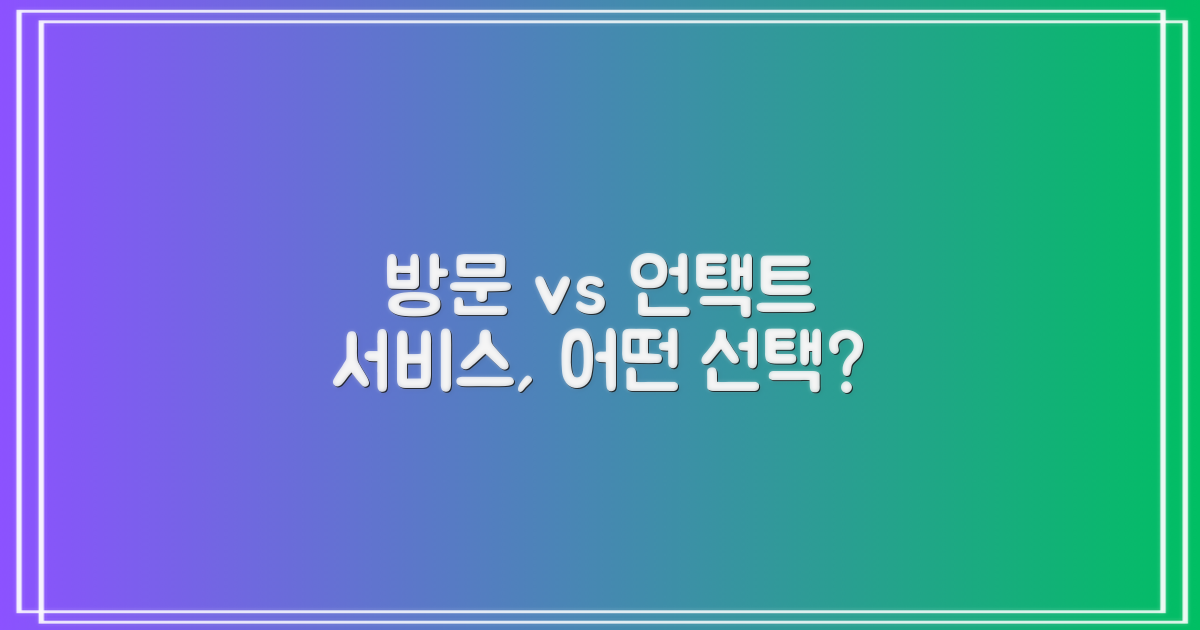 방문 vs 비대면 서비스