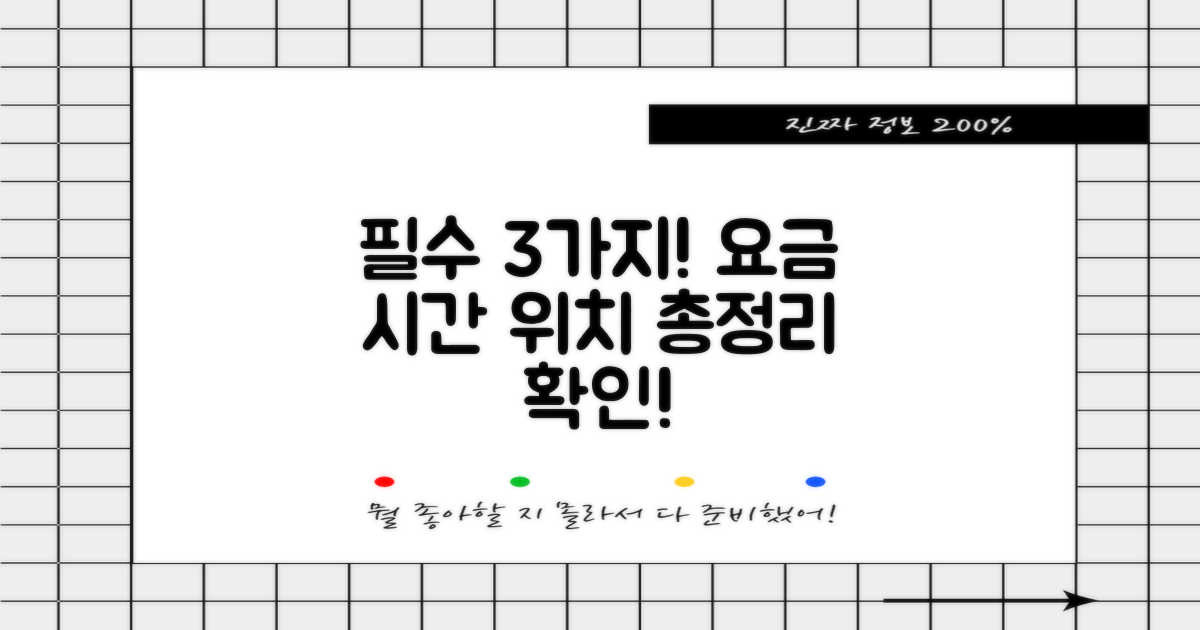 3가지 필수 정보: 요금/시간/위치