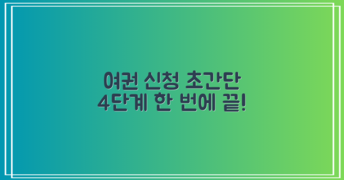 여권 신청 4단계 절차