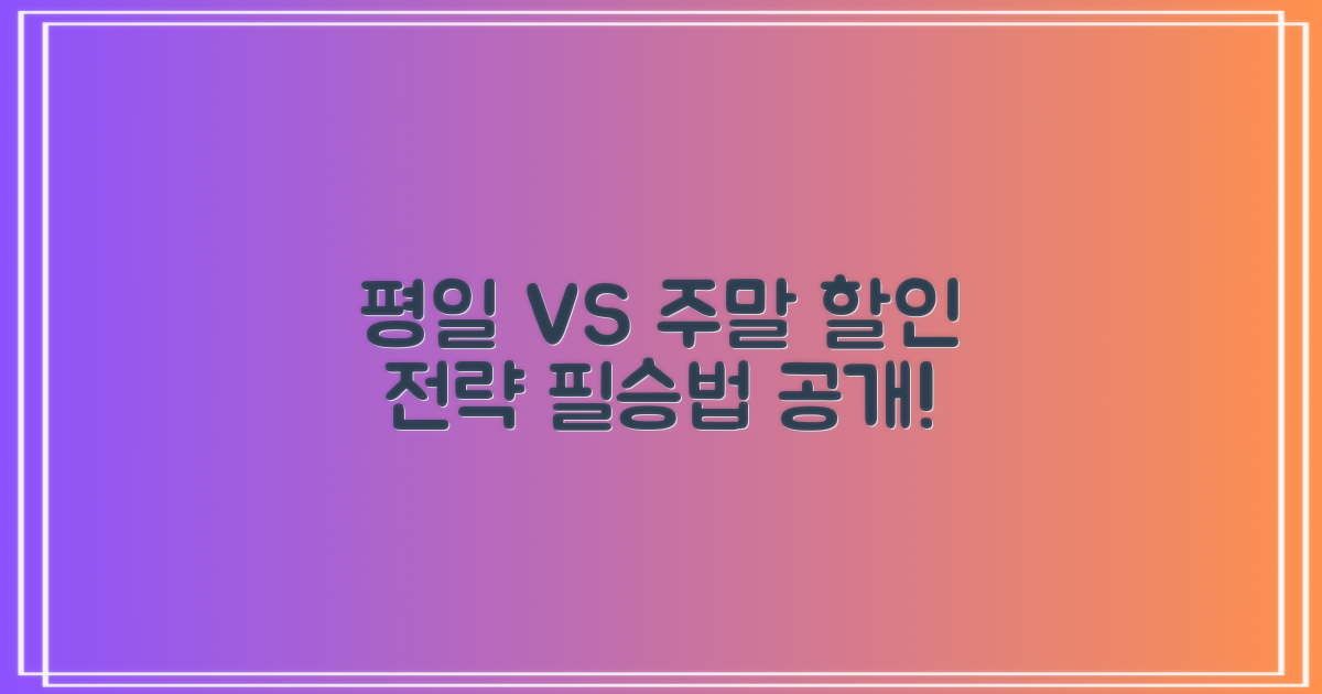 평일 vs. 주말 할인 전략