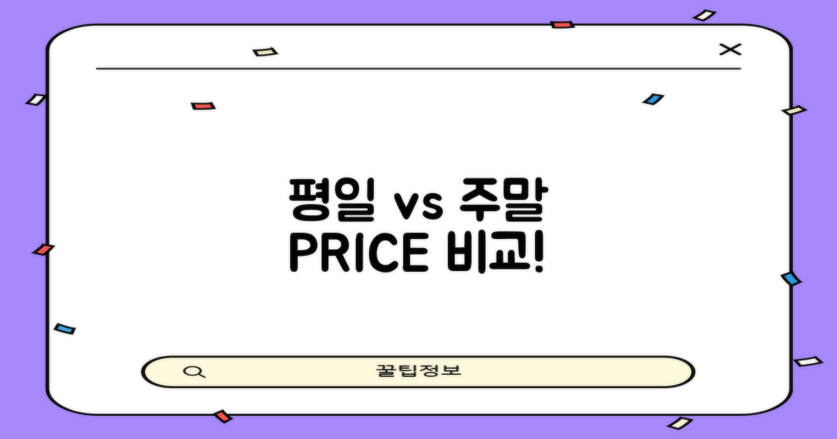 평일 vs. 주말 요금 비교