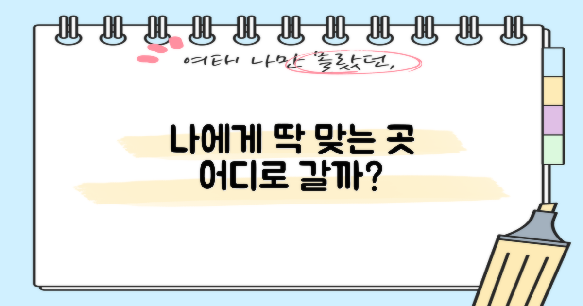 나에게 맞는 곳, 어디일까?