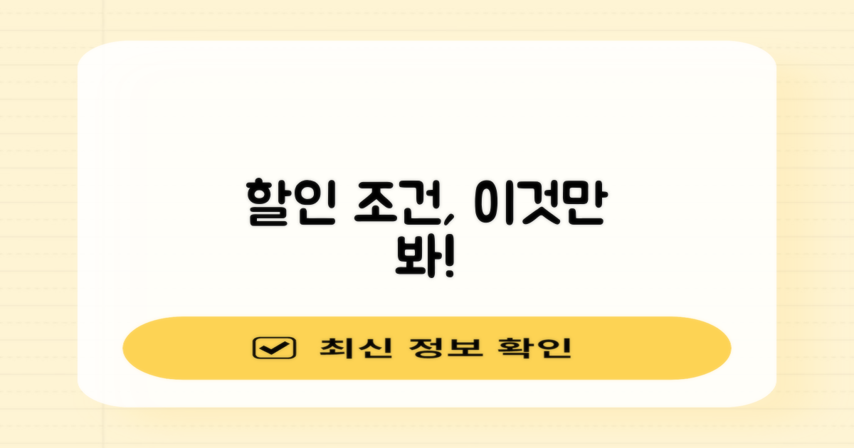 할인 조건, 무엇을 확인해야 할까?