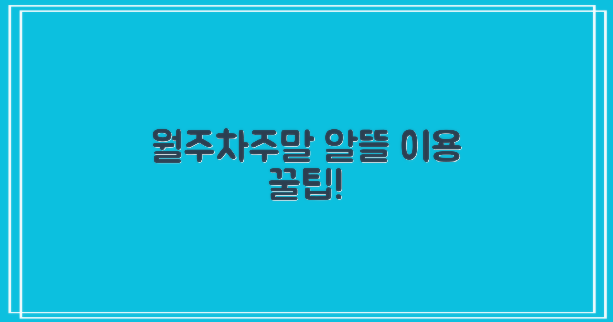 월주차/주말, 어떻게 이용할까?